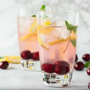 glass of infused water.