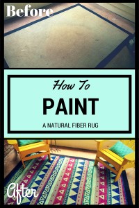 How to Paint a Natural Fiber Rug || Biscuits & Burlap