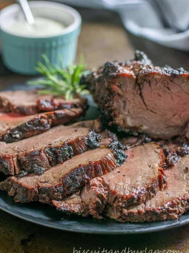 Bourbon Glazed Beef Tenderloin Biscuits & Burlap