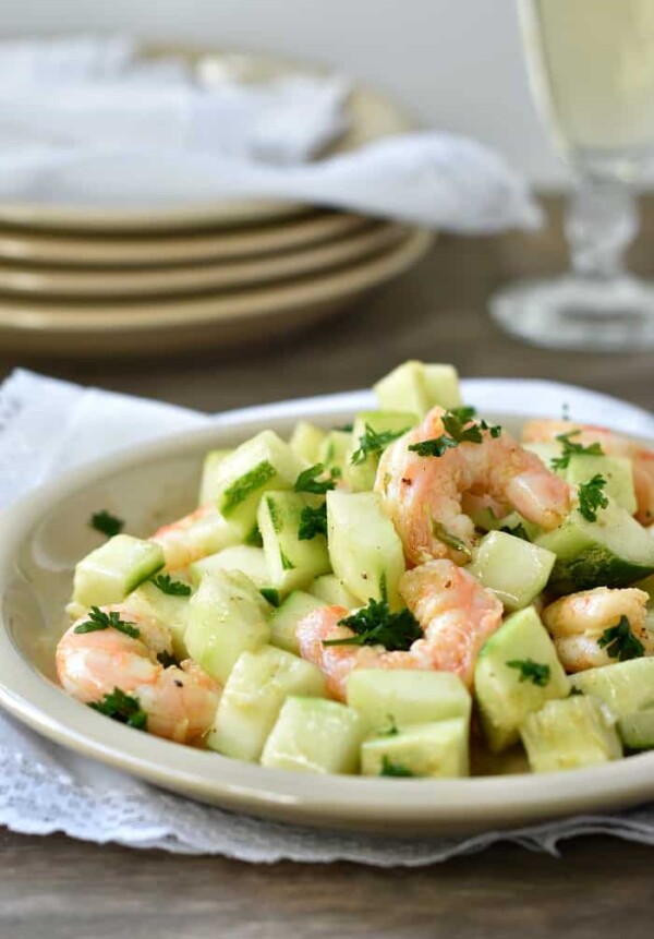 Spicy Cucumber and Shrimp Salad