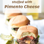 pin image of stuffed burger sliders