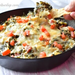 Collard Greens are the best for making the southern version of spinach dip. By BiscuitsandBurlap.com
