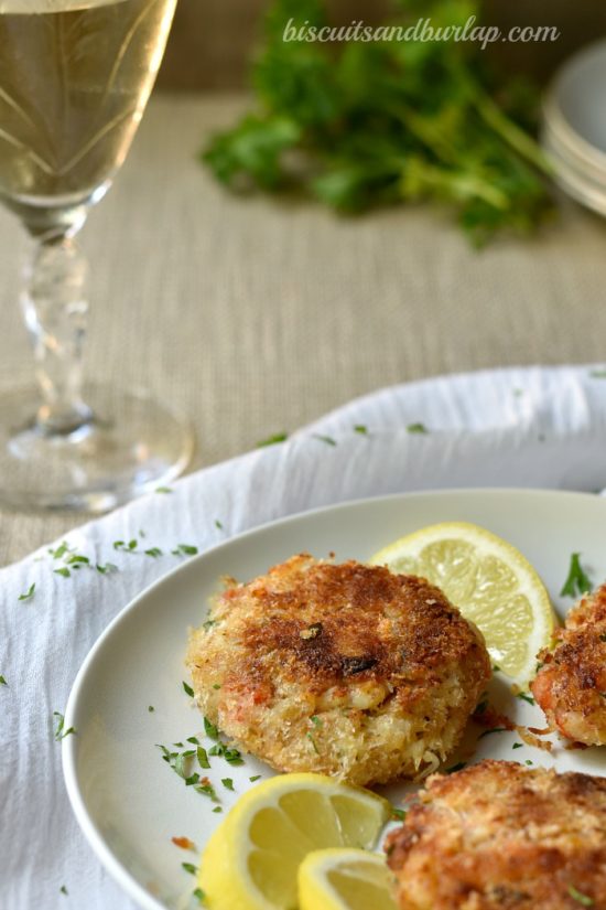 Crab Cakes with Cajun Cream Sauce are so easy from BiscuitsandBurlap.com