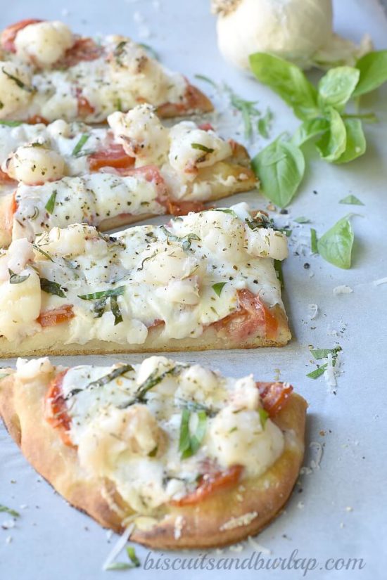 Lobster flatbread makes a hearty appetizer