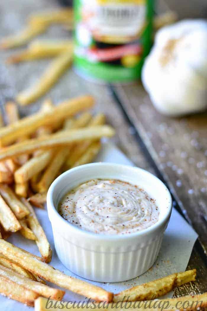 Homemade French Fries with Creole Aioli from BiscuitsandBurlap.com