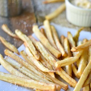 homemade french fries.