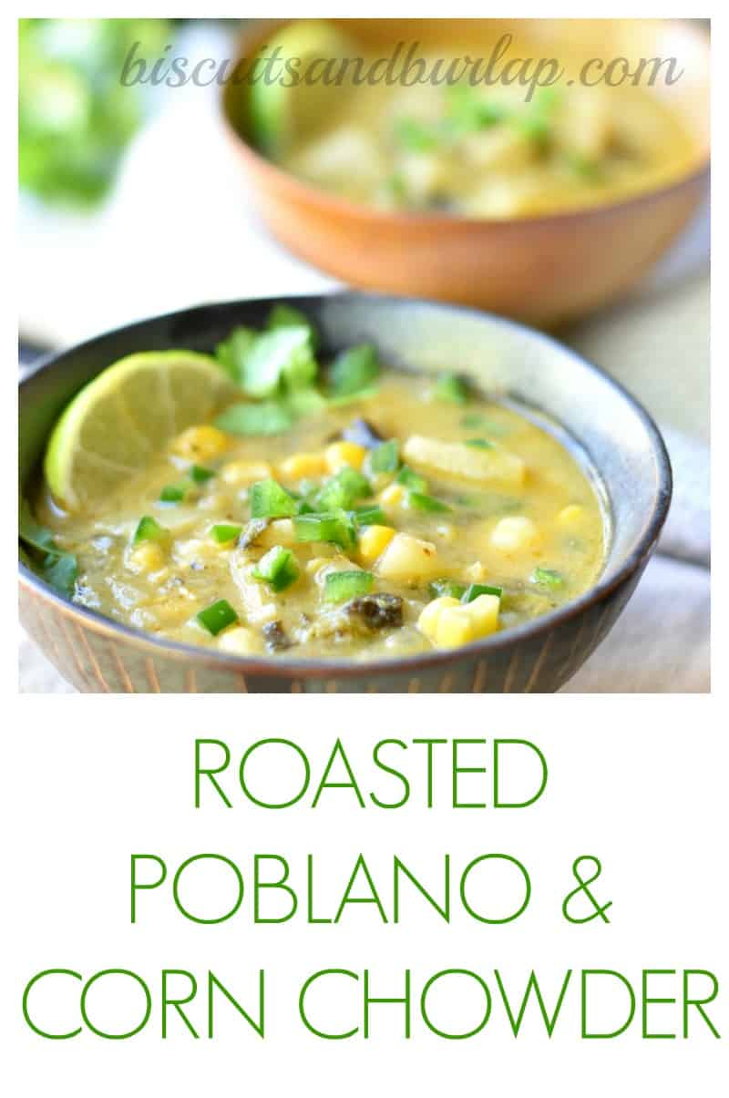 Roasted Poblano Corn Chowder