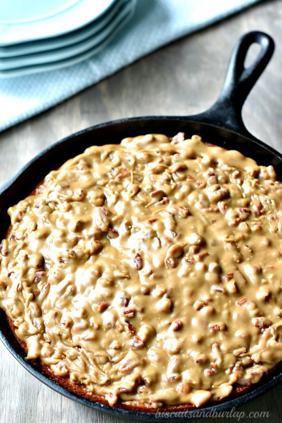 Sweet Potato Cake with Pecan Praline Icing from BiscuitsandBurlap.com is the perfect fall dessert.