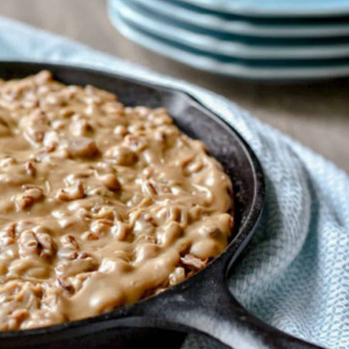 sweet potato cake in skillet