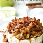Baked Brie with Bacon & Apples is easy, yet impressive from BiscuitsandBurlap.com