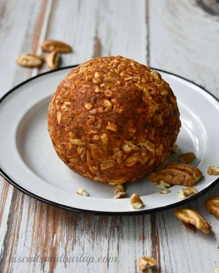 Cheese Ball with Pimento Cheese from BiscuitsandBurlap.com