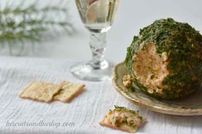 Cheese Ball with Pimento Cheese from BiscuitsandBurlap.com