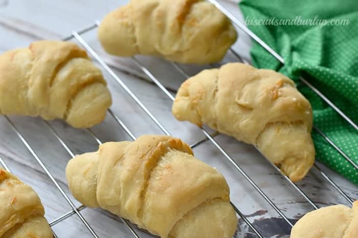 Homemade parmesan crescent rolls are easy enough for beginning bakers from BiscuitsandBurlap.com