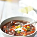 Black Bean Soup is delicious with ham or without