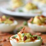 jalapeno Deviled eggs with a twist from BiscuitsandBurlap.com
