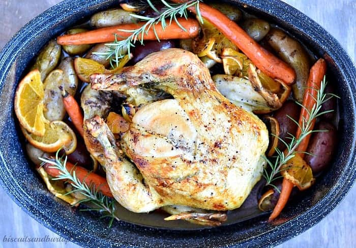 Citrus Rosemary Oven Roasted Chicken