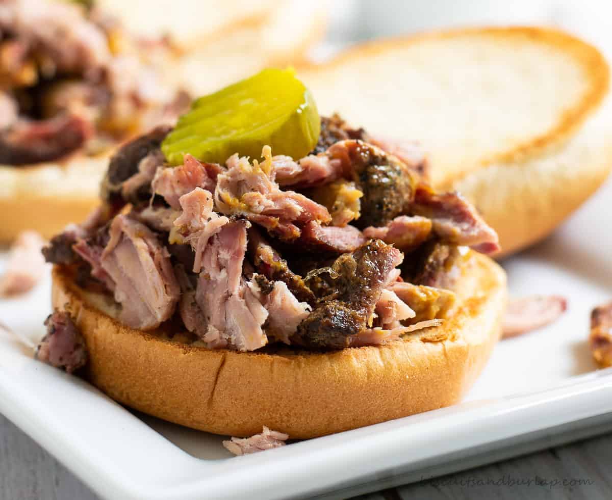 Barbeque Pork (Charcoal Grilled) Biscuits & Burlap