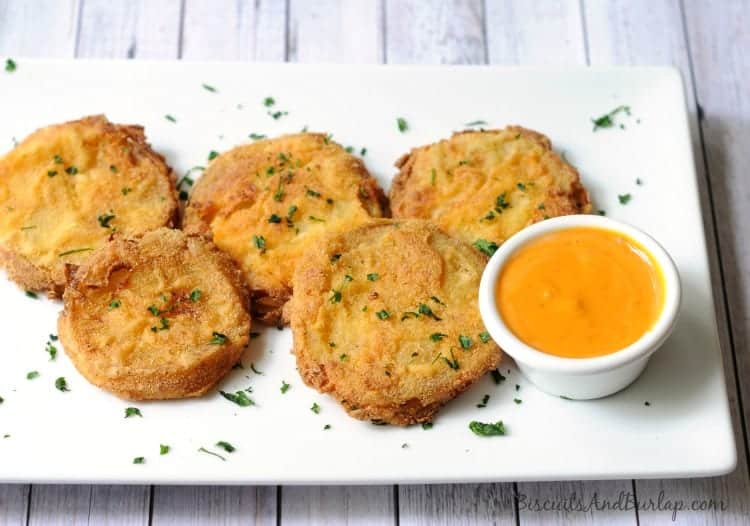 Fried green tomatoes from biscuitsandburlap.com