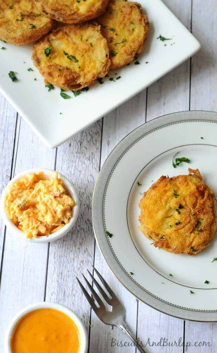 Fried green tomatoes from biscuitsandburlap.com