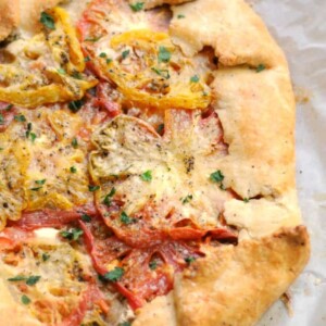 Tomato goat cheese galette from bsicuitsandburlap.com
