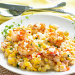 fresh corn with shrimp