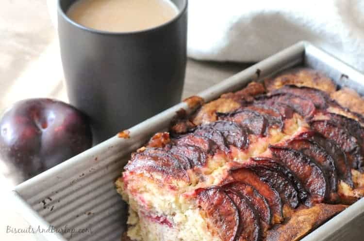 Spiced Plum Coffee Cake from Biscuits & Burlap