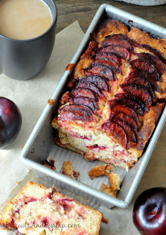 Spiced Plum Coffee Cake from Biscuits & Burlap