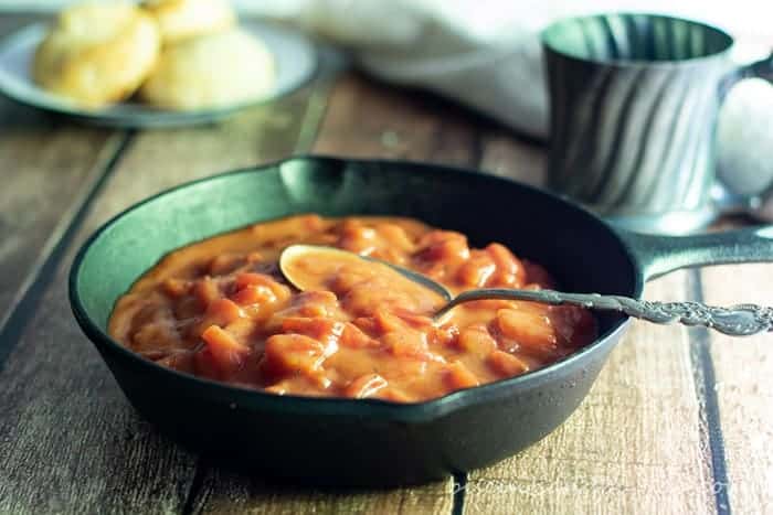 Tomato gravy is a southern classic.