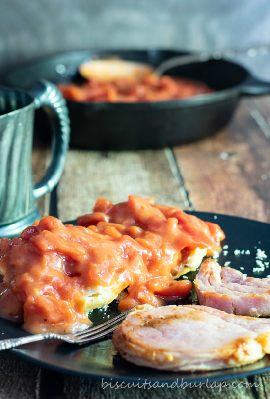 Tomato gravy is a southern classic.