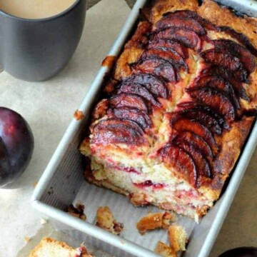 Spiced Plum Coffee Cake from Biscuits & Burlap