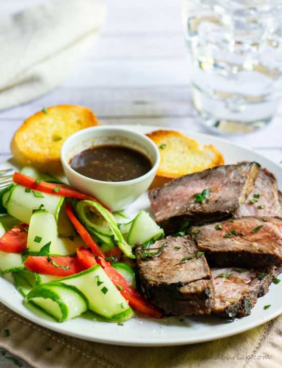 Marinated and grilled chuck roast. Who knew it could be so good?