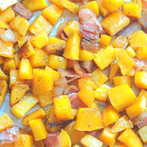 Maple Bourlbon Butternut Squash with Bacon