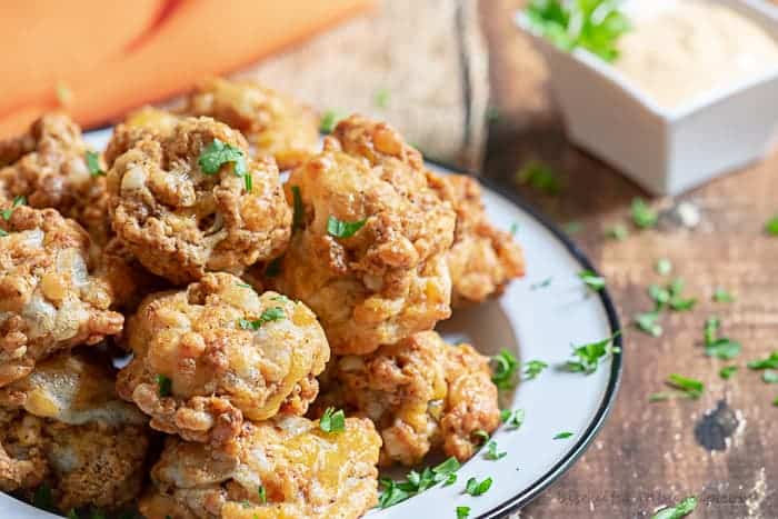 chorizo sausage balls on plate