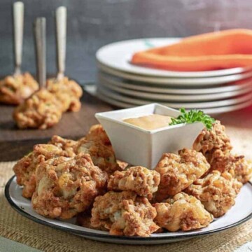 chorizo sausage balls on plate