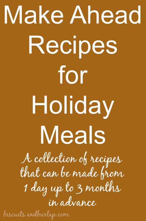 make ahead recipes