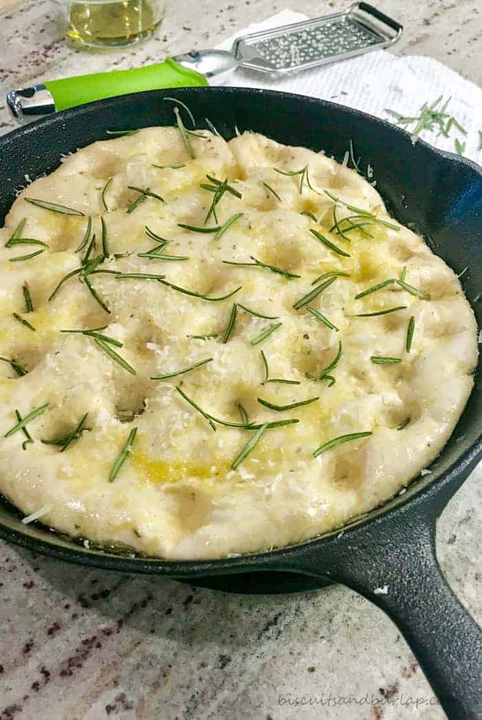 Easy Low-Flour Cast Iron Focaccia Bread Recipe by Tasty