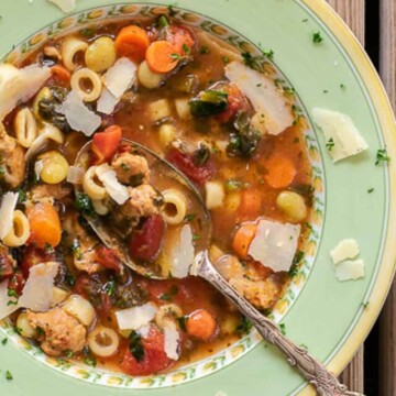 bowl of italian sausage soup.