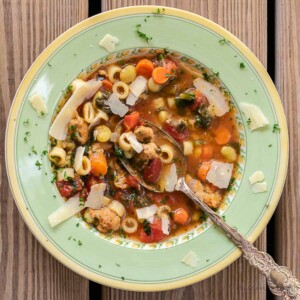 bowl of italian sausage soup.