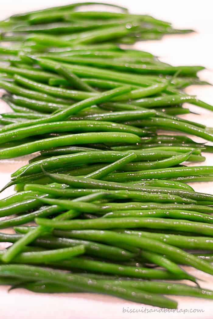 green beans bundled with bacon make an elegant, but easy side dish