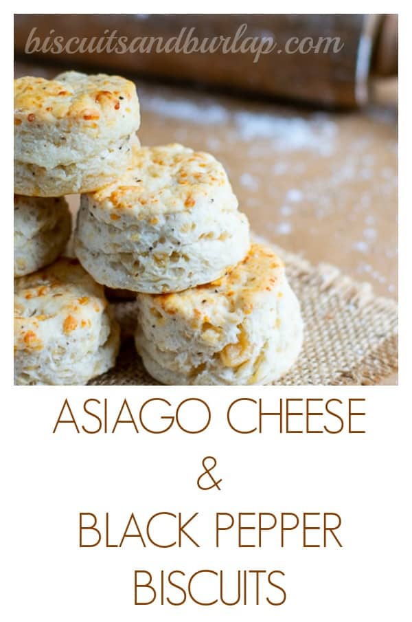 Asiago Cheese and Black Pepper Biscuits