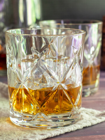 glass of bourbon.