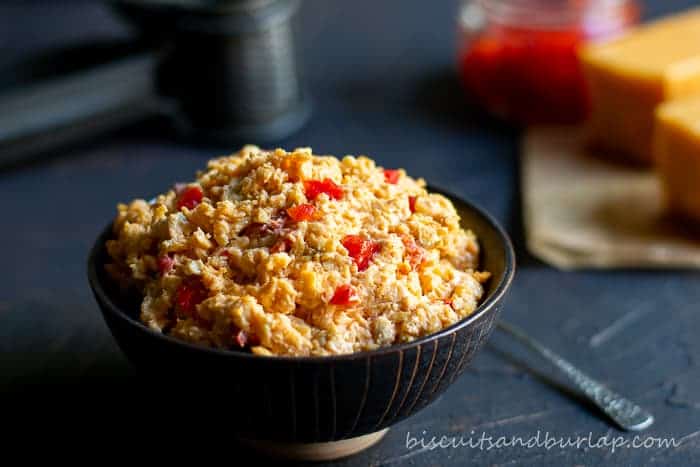 Spicy & Smoky homemade pimento cheese