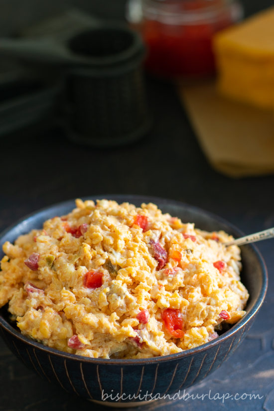 Spicy & Smoky homemade pimento cheese