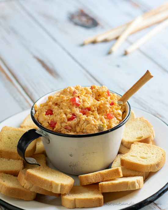 Spicy & Smoky homemade pimento cheese