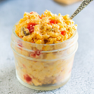 pimento cheese in jar.