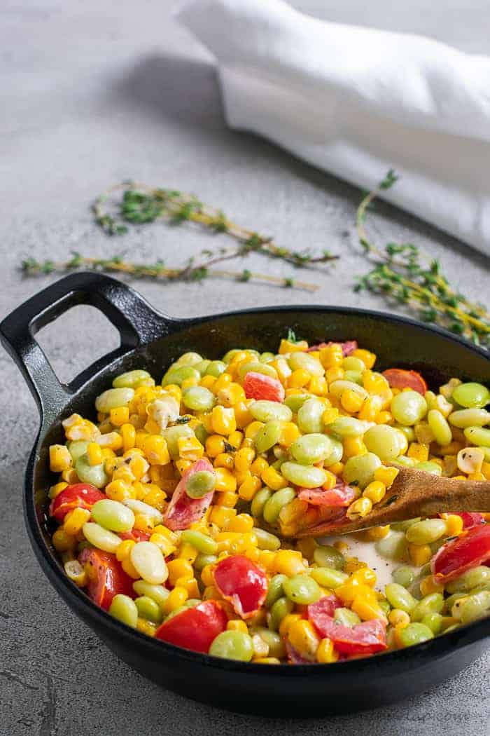 succotash is a versatile side dish and ours can be made classic or creamy