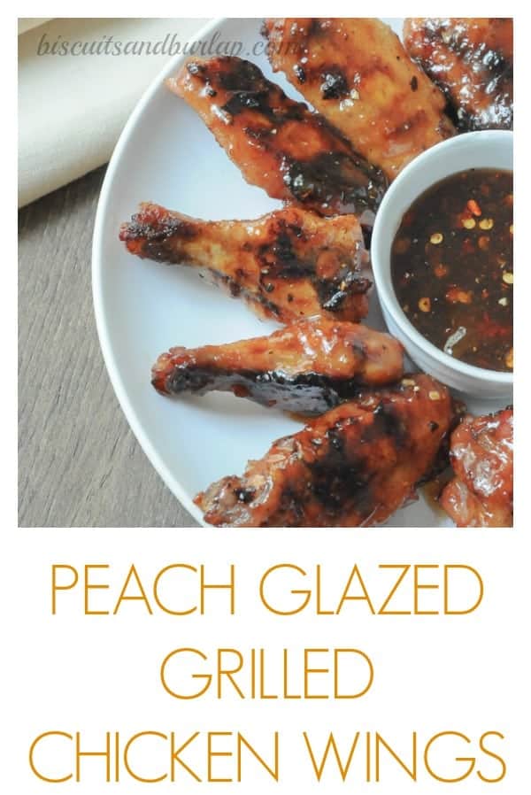 PeachGlazed Grilled Chicken Wings