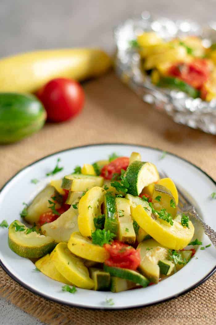 Veggie Foil Packs on the grill make it a snap to cook your whole meal outdoors