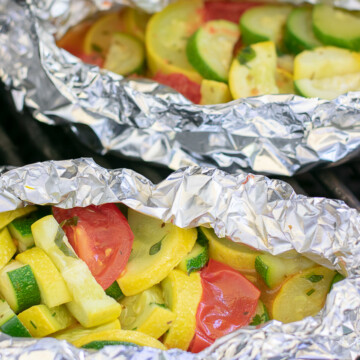 foil packs of vegetables.