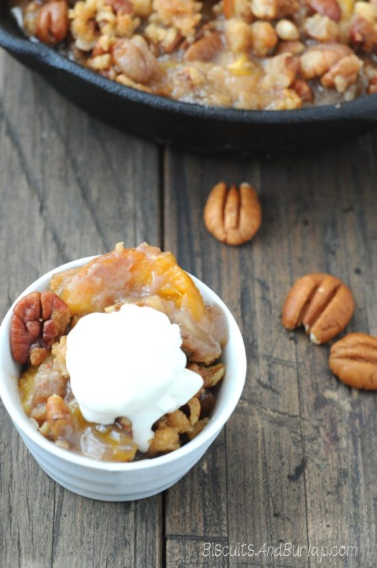 Peach Crumble with Butter Pecan Topping